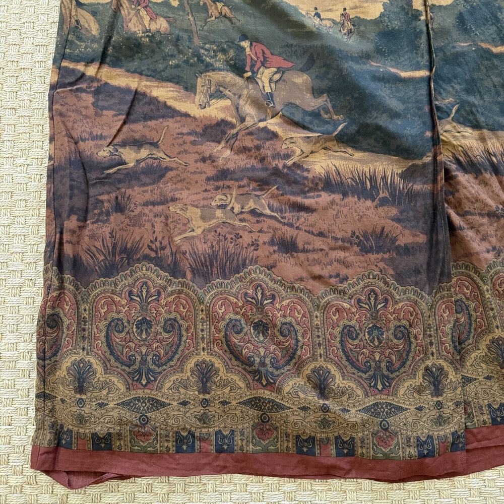 Vintage Lauren Ralph Lauren Wool Blend Midi Skirt Equestrian Fox Hunt Sz 22 - Picture 15 of 16